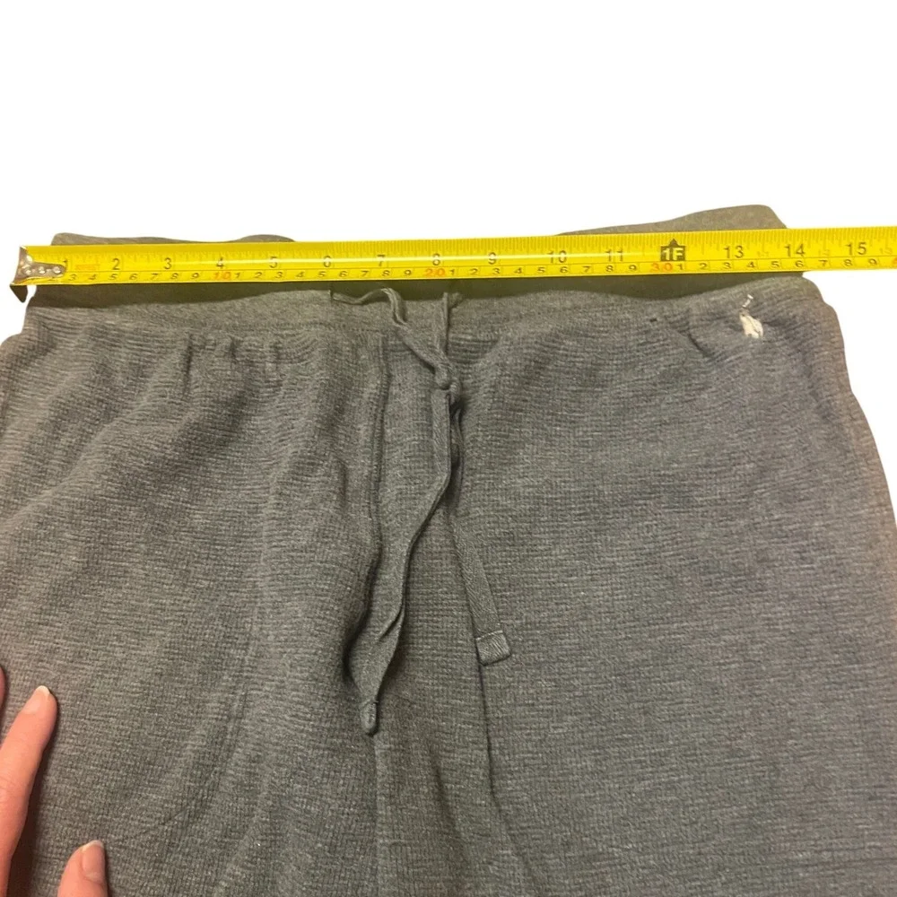 Polo Ralph Lauren Mens Gray Waffle Knit Jogger Sweatpants Size Medium M lounge